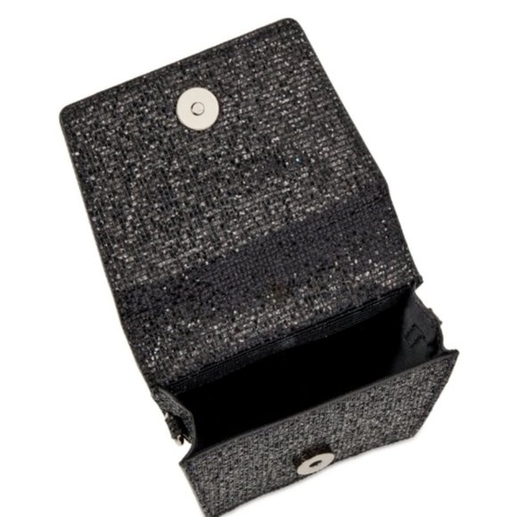 Women's Medium Black Sequined Cardigan Sweater Plus New Sequined Purse - Picture 7 of 13